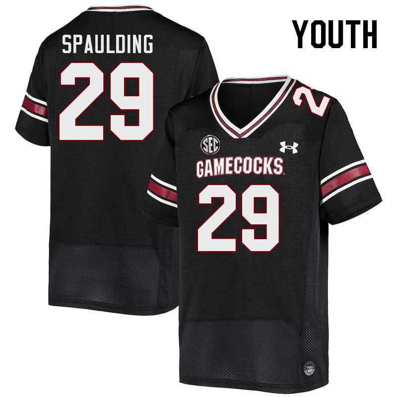 Youth #29 David Spaulding South Carolina Gamecocks 2023 College Football Jerseys Stitched-Black